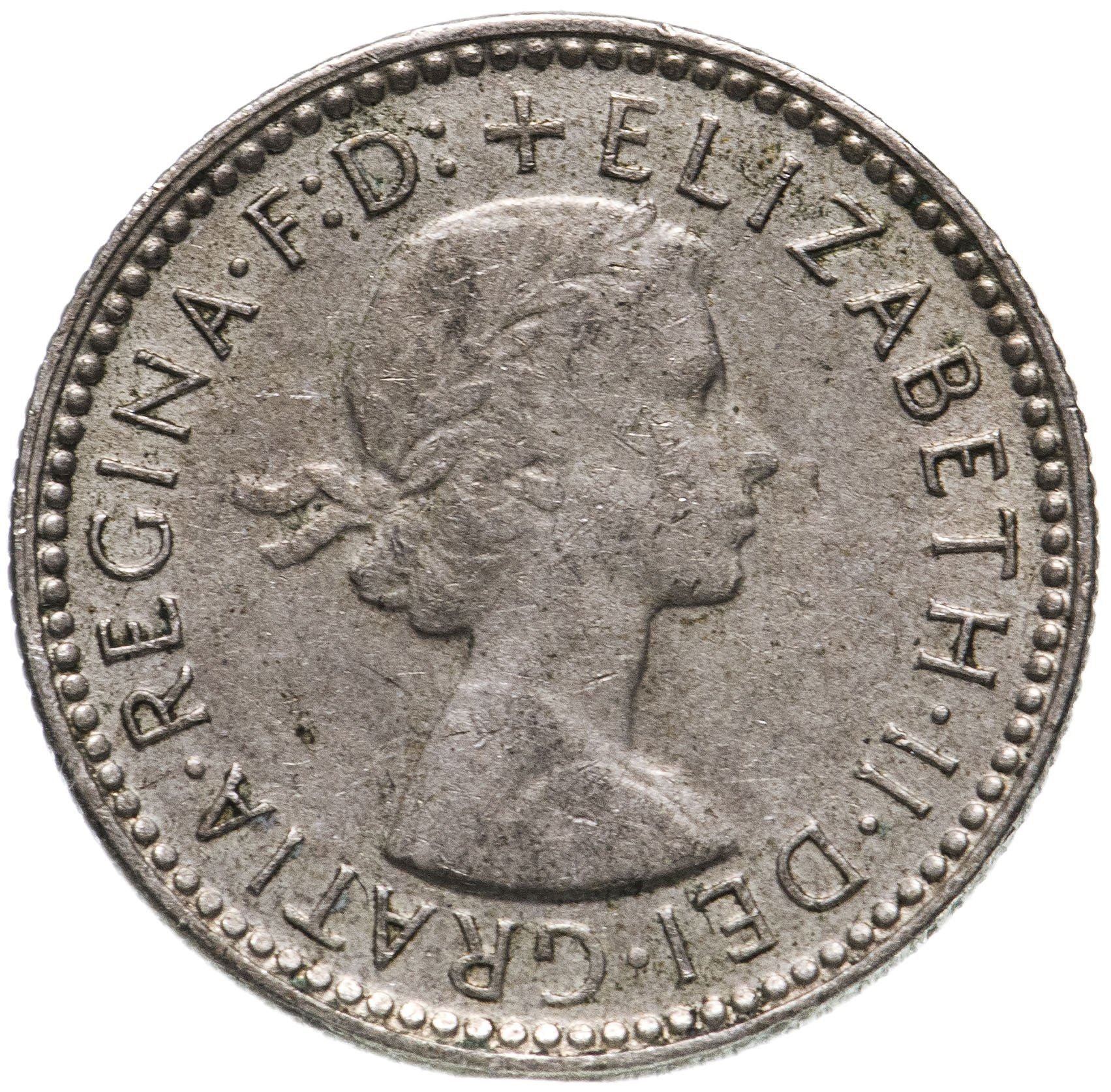 Australia | 6 Pence Coin | Elizabeth II | KM58 | 1955 - 1963