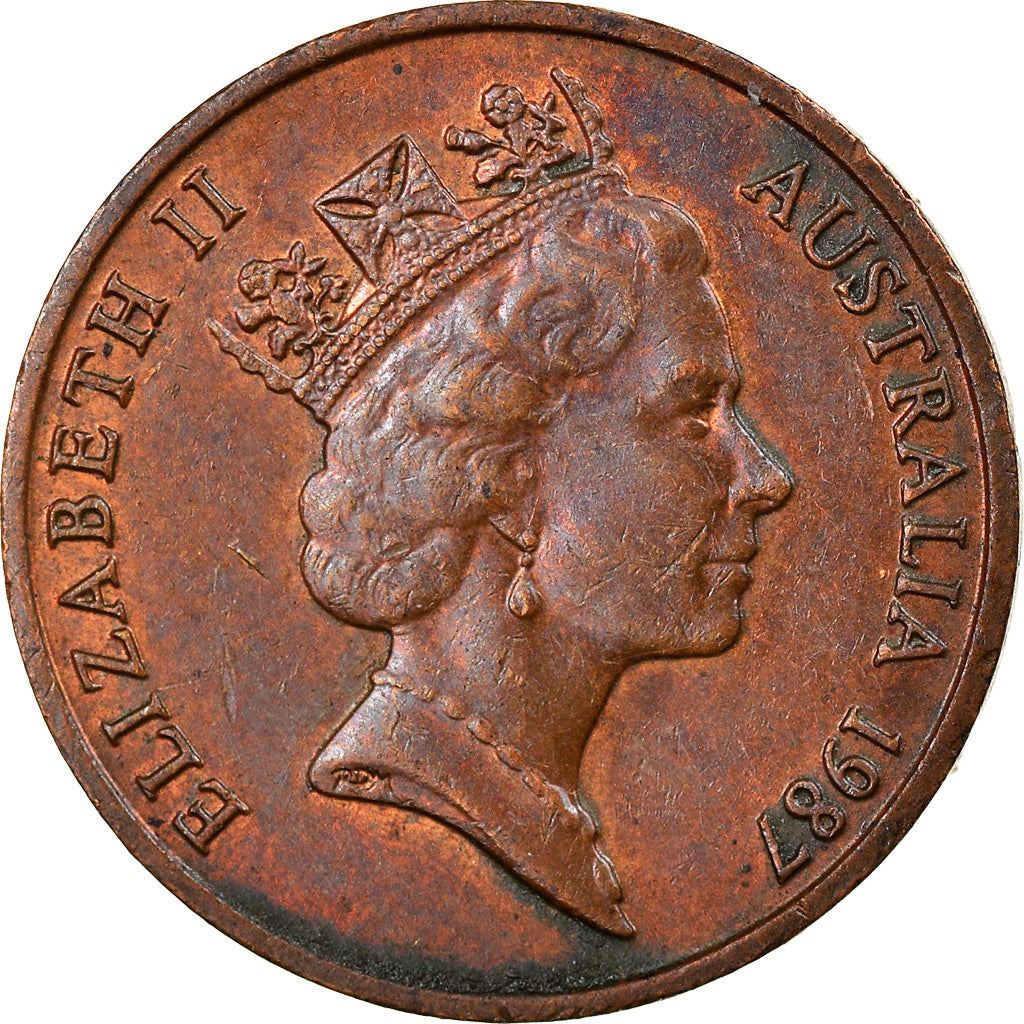 Australia Coin | 1 Cent | Elizabeth II | Feather tailed glider | KM78 | 1985 - 1991