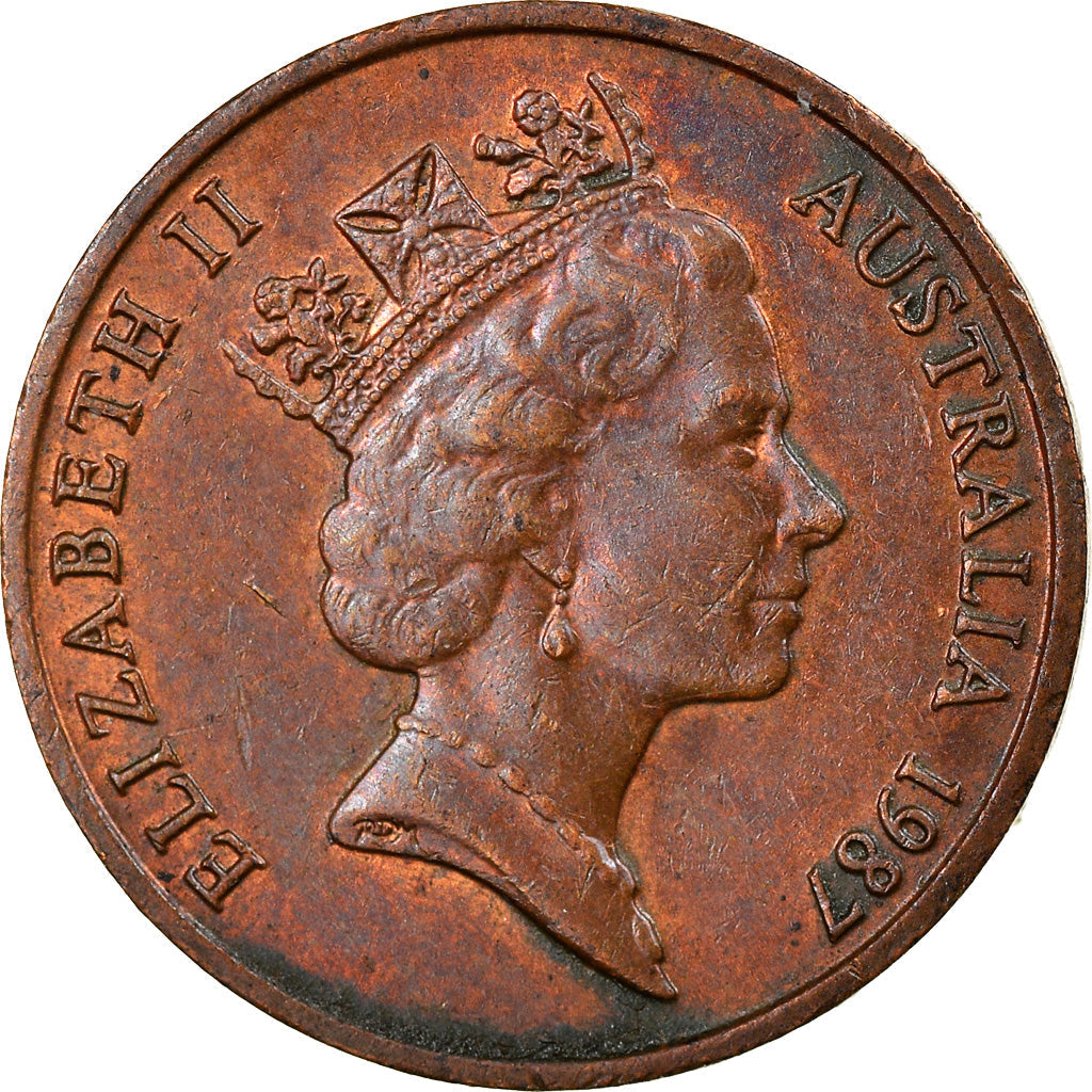 Australia Coin | 1 Cent | Elizabeth II | Feather tailed glider | KM78 | 1985 - 1991