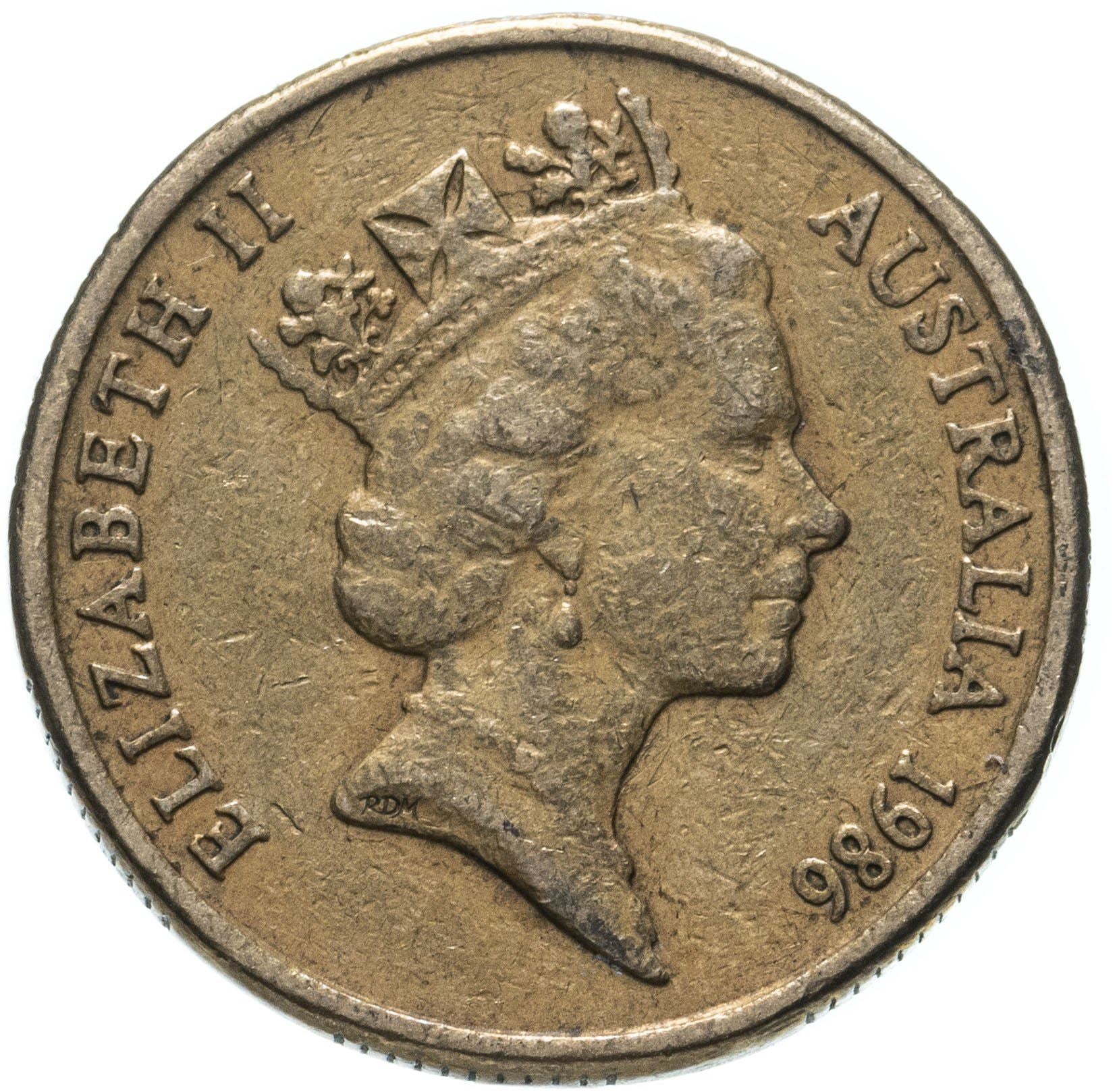 Australia Coin | 1 Dollar | Elizabeth II | International Year of Peace | Dove | KM87 | 1986