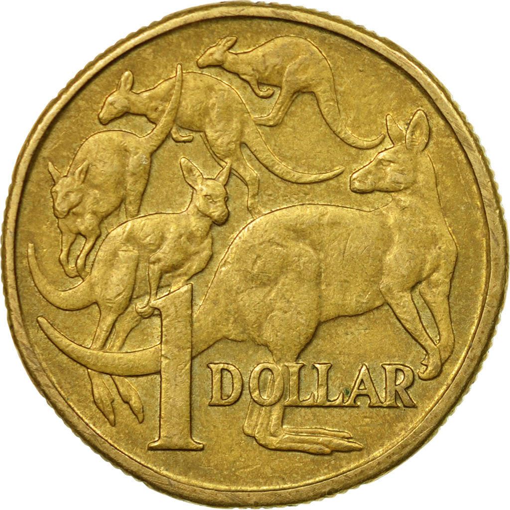 Australia Coin | 1 Dollar | Elizabeth II | Kangaroos | KM77 | 1984