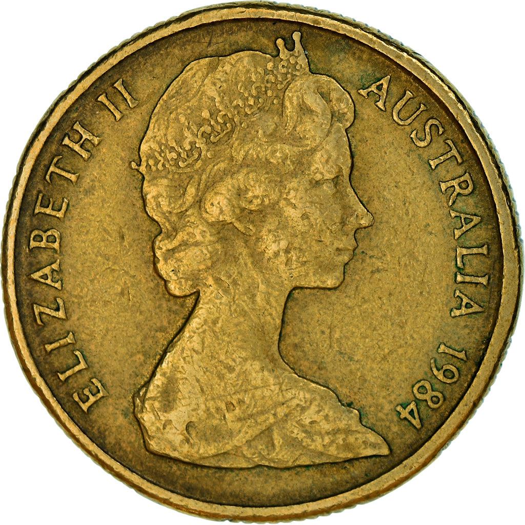 Australia Coin | 1 Dollar | Elizabeth II | Kangaroos | KM77 | 1984