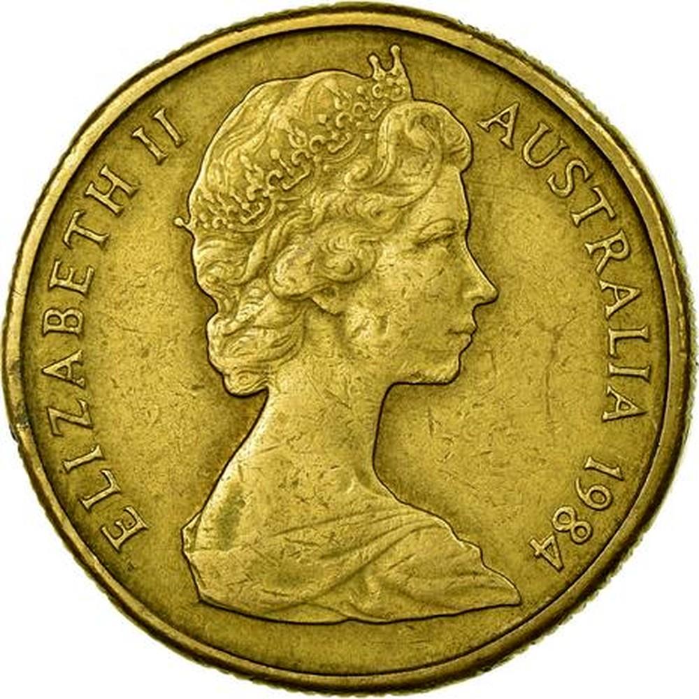 Australia Coin | 1 Dollar | Elizabeth II | Kangaroos | KM77 | 1984