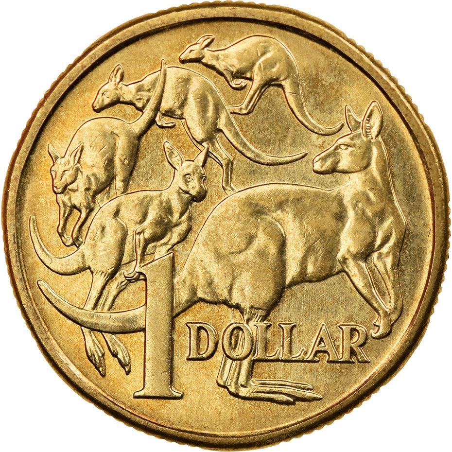 Australia Coin | 1 Dollar | Elizabeth II | Kangaroos | KM77 | 1984