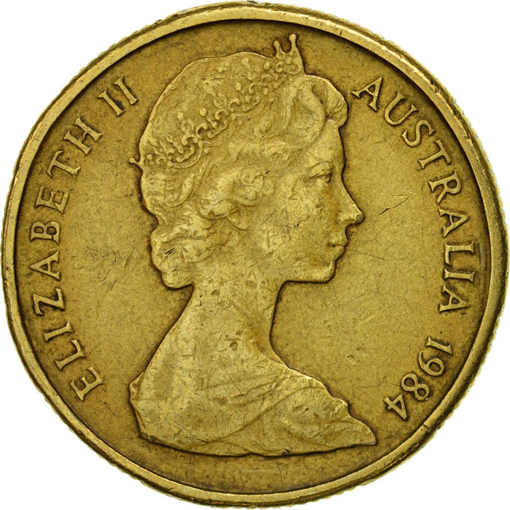 Australia Coin | 1 Dollar | Elizabeth II | Kangaroos | KM77 | 1984