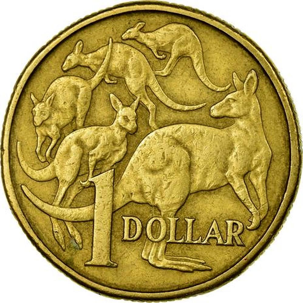 Australia Coin | 1 Dollar | Elizabeth II | Kangaroos | KM77 | 1984