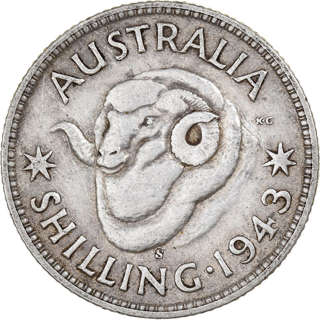 Australia Coin | 1 Shilling | George VI | Merino Ram | KM39 | 1938 - 1944