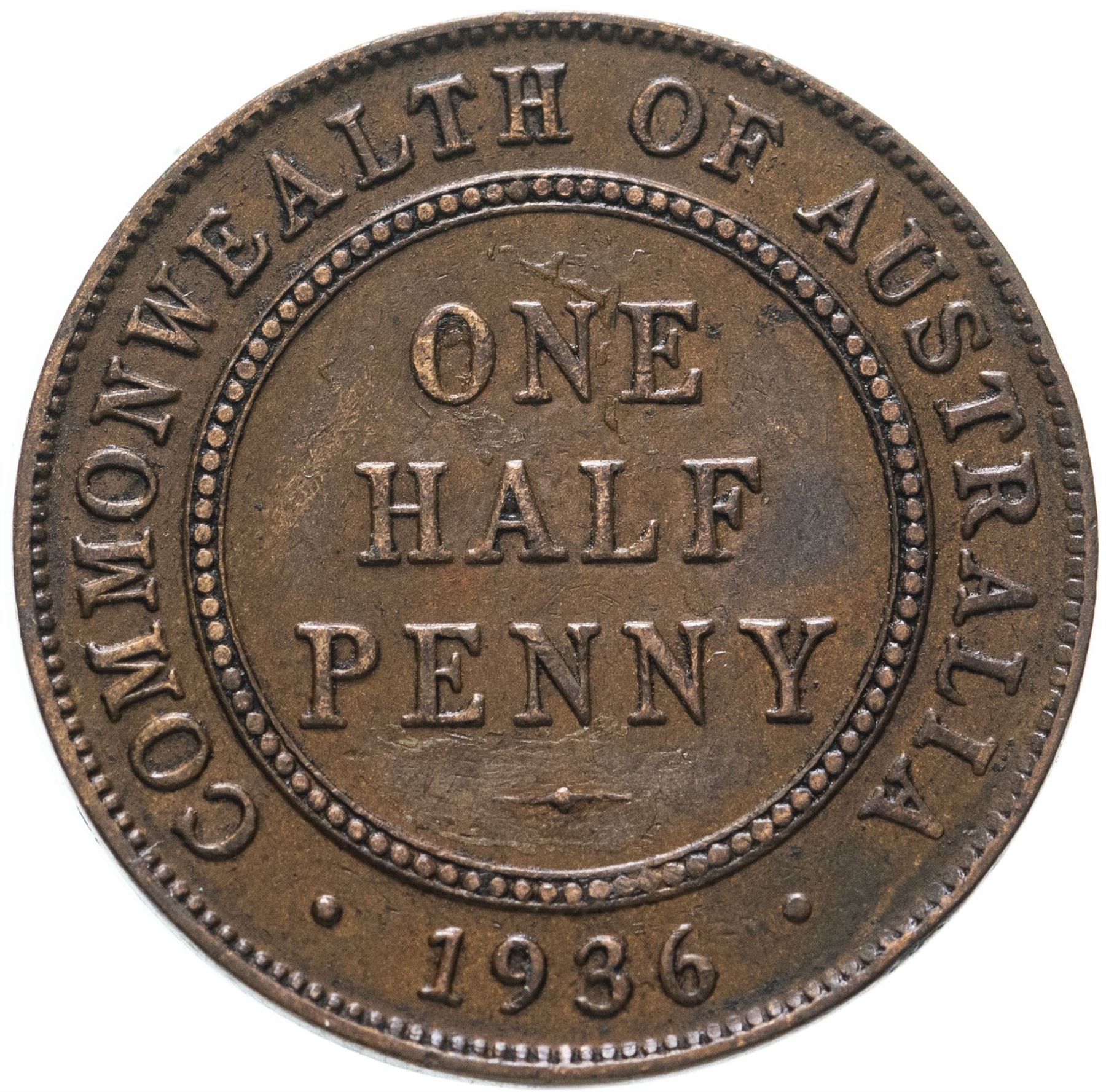 Australia Coin | ½ Penny | George V | KM22 | 1911 - 1936