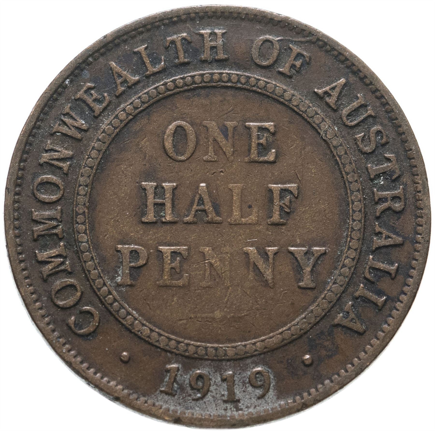 Australia Coin | ½ Penny | George V | KM22 | 1911 - 1936