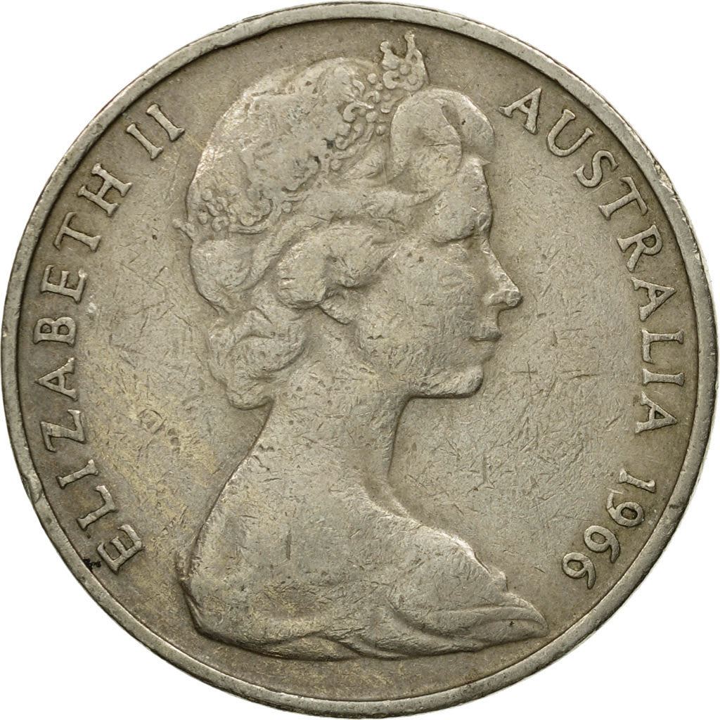 Australia Coin | 20 Cents | Elizabeth II | Platypus | KM66 | 1966 - 1984