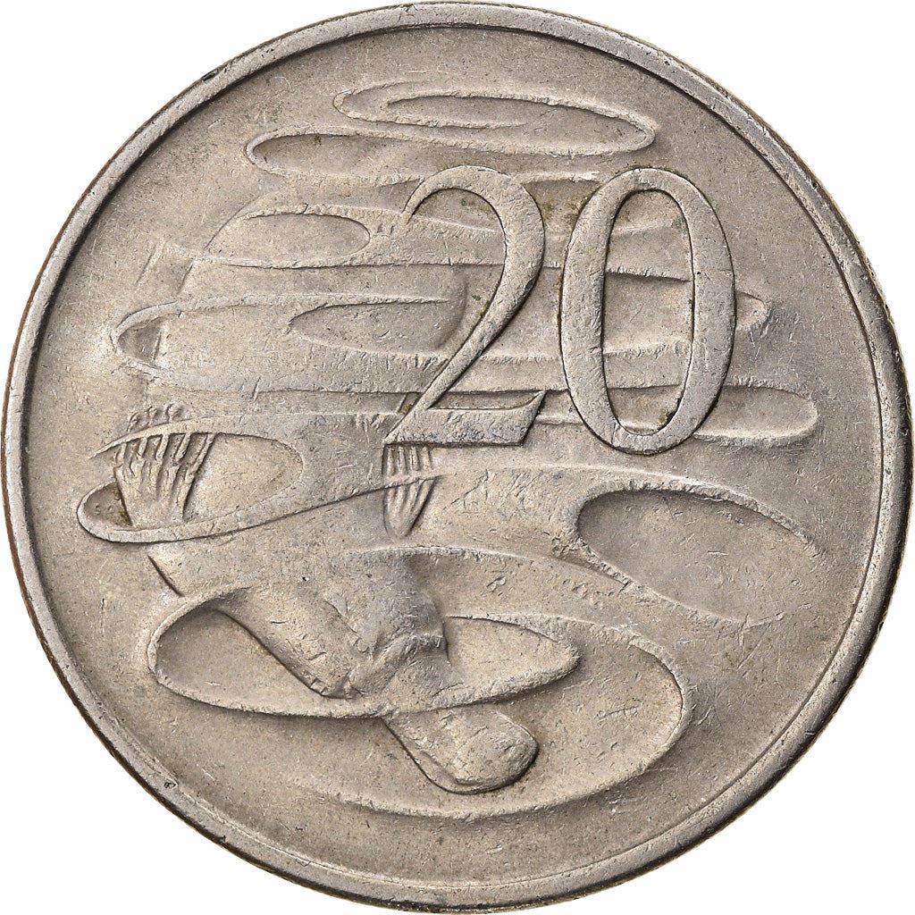 Australia Coin | 20 Cents | Elizabeth II | Platypus | KM66 | 1966 - 1984