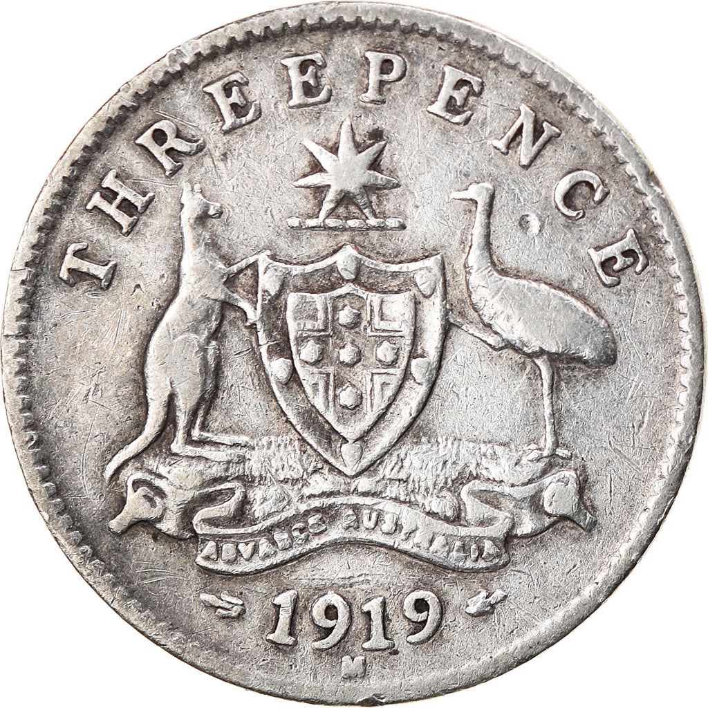 Australia Coin | 3 Pence | George V | Kangaroo | KM24 | 1911 - 1936