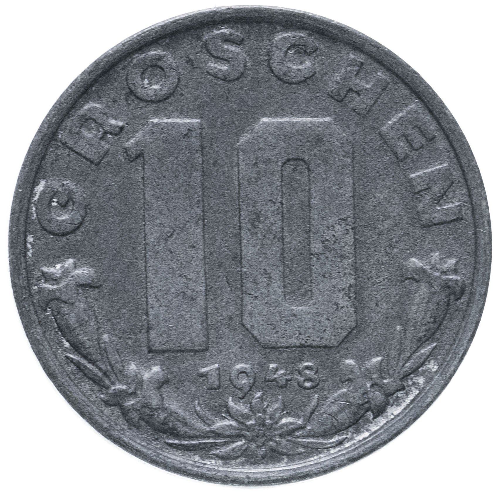 Austria 10 Groschen Coin | KM2874 | 1947 - 1949