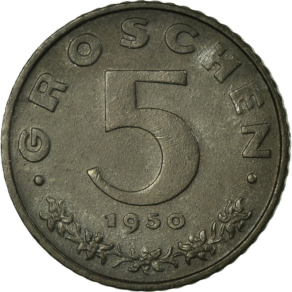 Austria 5 Groschen Coin | KM2875 | 1948 - 1994