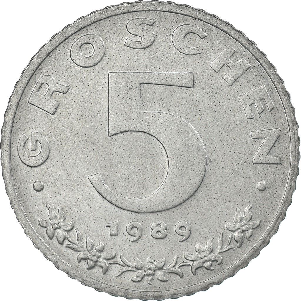 Austria 5 Groschen Coin | KM2875 | 1948 - 1994