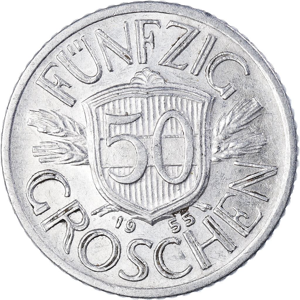 Austria 50 Groschen Coin | Escutcheon | KM2870 | 1946 - 1955