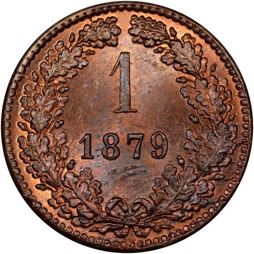 Austrian Empire | 1 Kreuzer Coin | Oak Wreath | Imperial Eagle | Km:2186 | 1858 - 1881