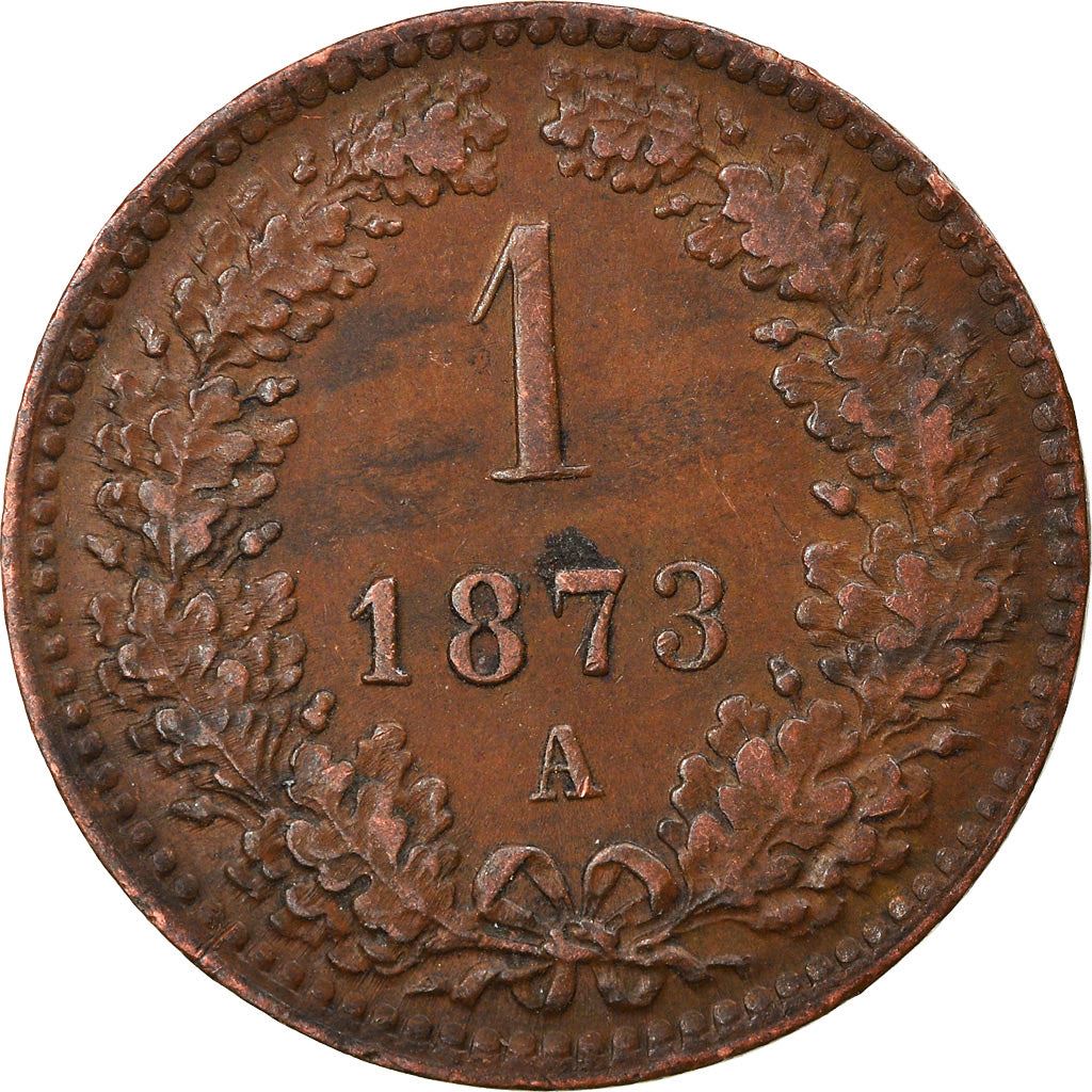 Austrian Empire | 1 Kreuzer Coin | Oak Wreath | Imperial Eagle | Km:2186 | 1858 - 1881