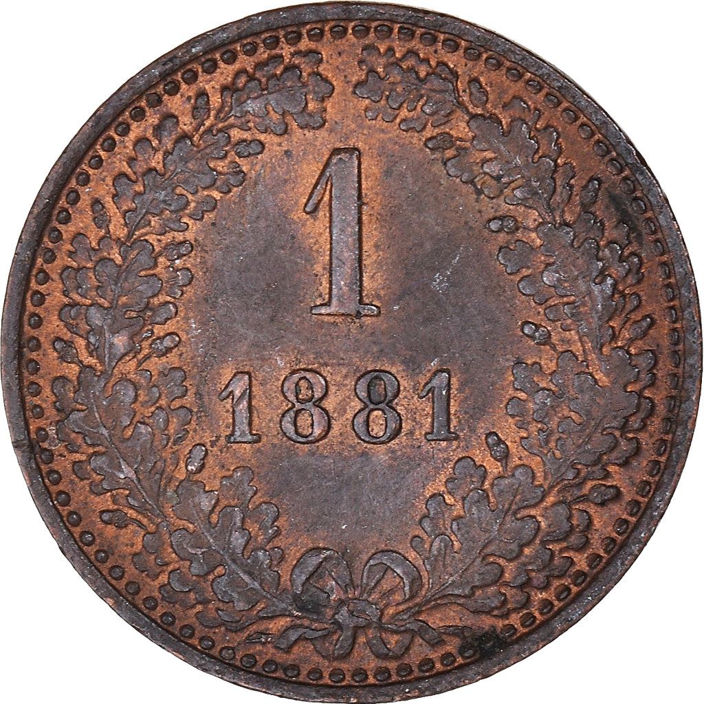 Austrian Empire | 1 Kreuzer Coin | Oak Wreath | Imperial Eagle | Km:2186 | 1858 - 1881