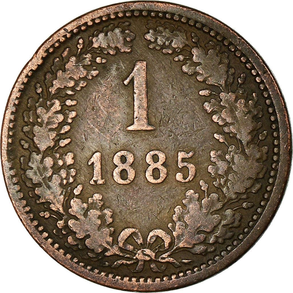 Austrian Empire | 1 Kreuzer Coin | Oak Wreath | Imperial Eagle | Km:2187 | 1885 - 1891