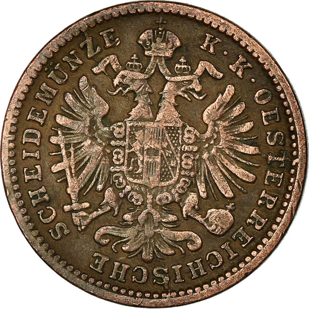 Austrian Empire | 1 Kreuzer Coin | Oak Wreath | Imperial Eagle | Km:2187 | 1885 - 1891