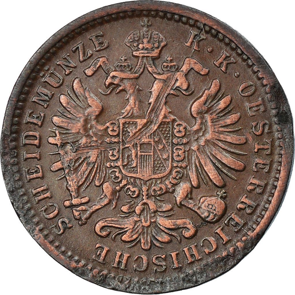 Austrian Empire | 1 Kreuzer Coin | Oak Wreath | Imperial Eagle | Km:2187 | 1885 - 1891