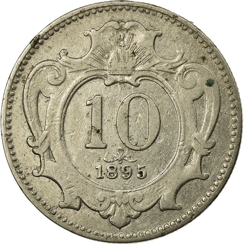 Austrian Empire | 10 Hellers Coin | Art Nouveau | Habsburg-Lorraine Shield | Km:2802 | 1892 - 1911