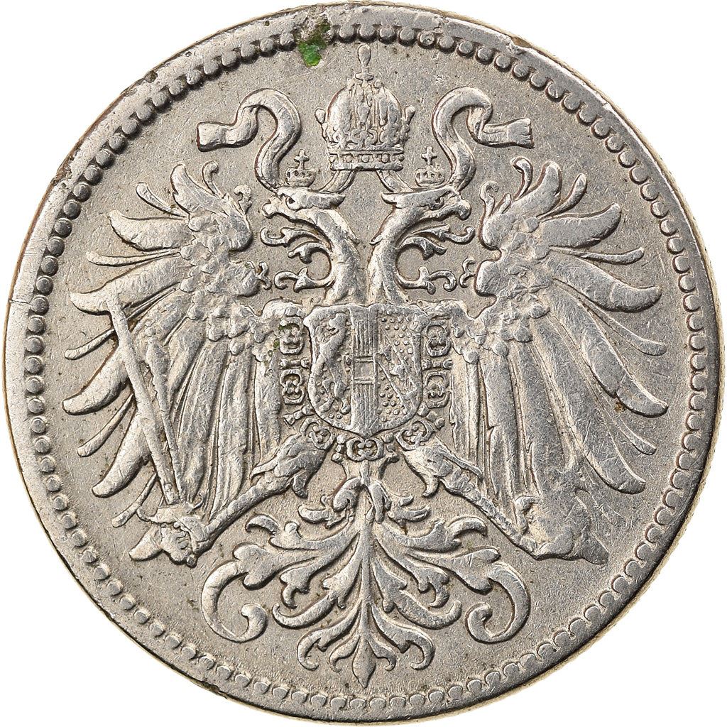 Austrian Empire | 10 Hellers Coin | Art Nouveau | Habsburg-Lorraine Shield | Km:2802 | 1892 - 1911