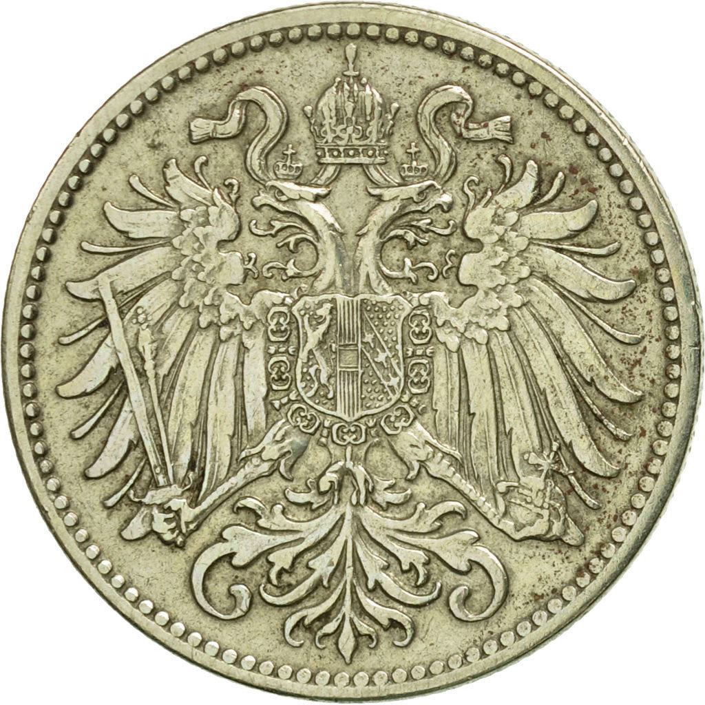 Austrian Empire | 10 Hellers Coin | Habsburg-Lorraine Shield | Oak Wreath | Km:2822 | 1915 - 1916