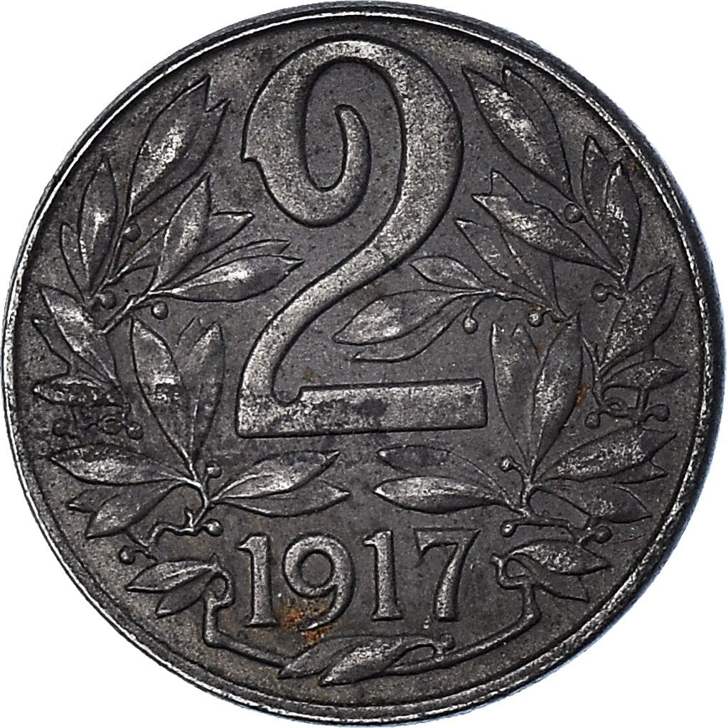 Austrian Empire | 2 Hellers Coin | Austrian Escutcheon | Km:2824 | 1916 - 1918