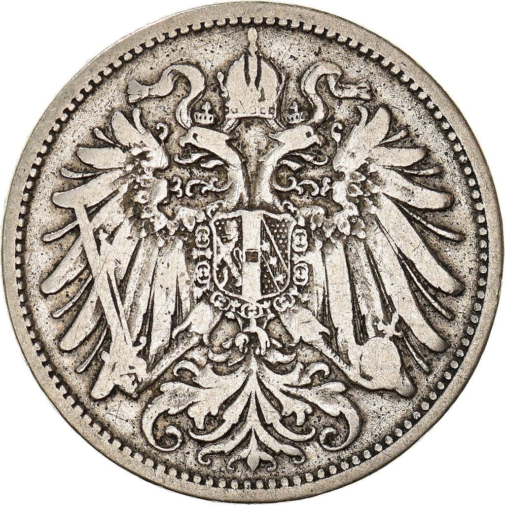 Austrian Empire | 20 Hellers Coin | Art Nouveau | Habsburg-Lorraine Shield | Km:2803 | 1892 - 1914