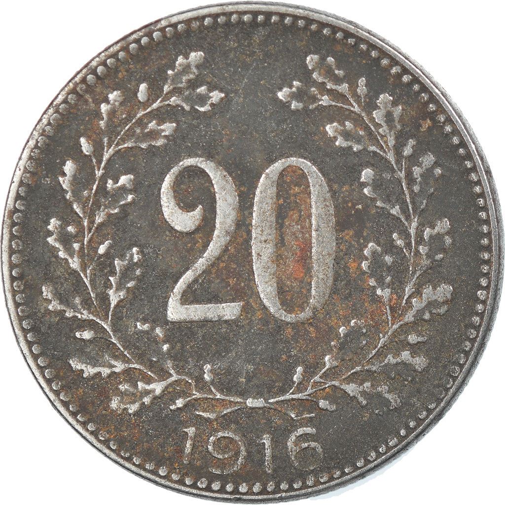 Austrian Empire | 20 Hellers Coin | Austrian Escutcheon | Km:2826 | 1916 - 1918