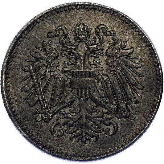 Austrian Empire | 20 Hellers Coin | Austrian Escutcheon | Km:2826 | 1916 - 1918