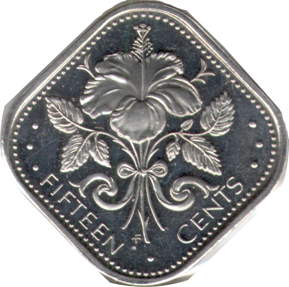 Bahamas | 15 Cents Coin | Hibiscus | Flamingo | Marlin | KM62 | 1974 - 2005