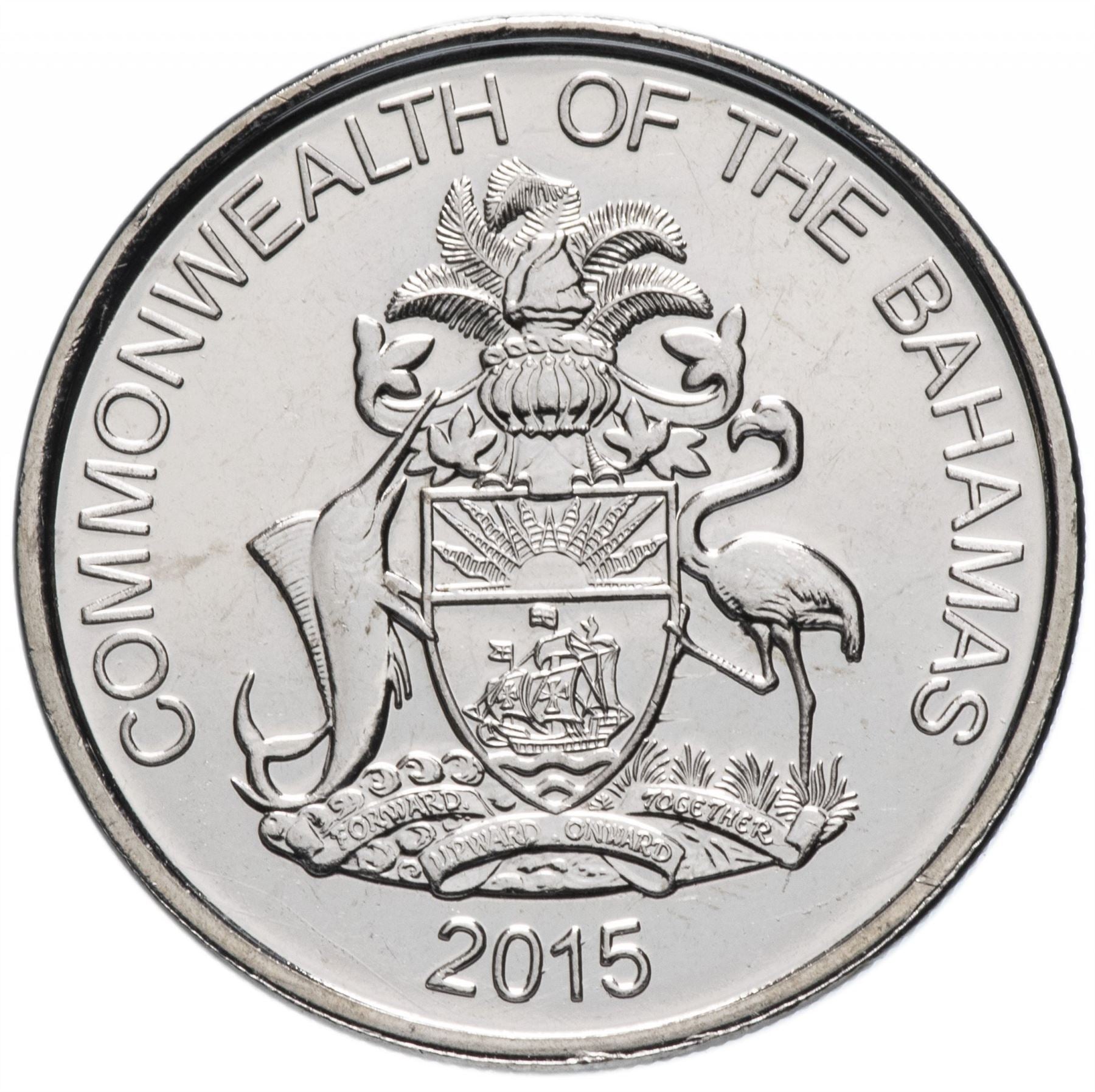 Bahamas | 25 Cents Coin | Flamingo | Marlin | Bahamian Sloop | KM220 | 2007 - 2015