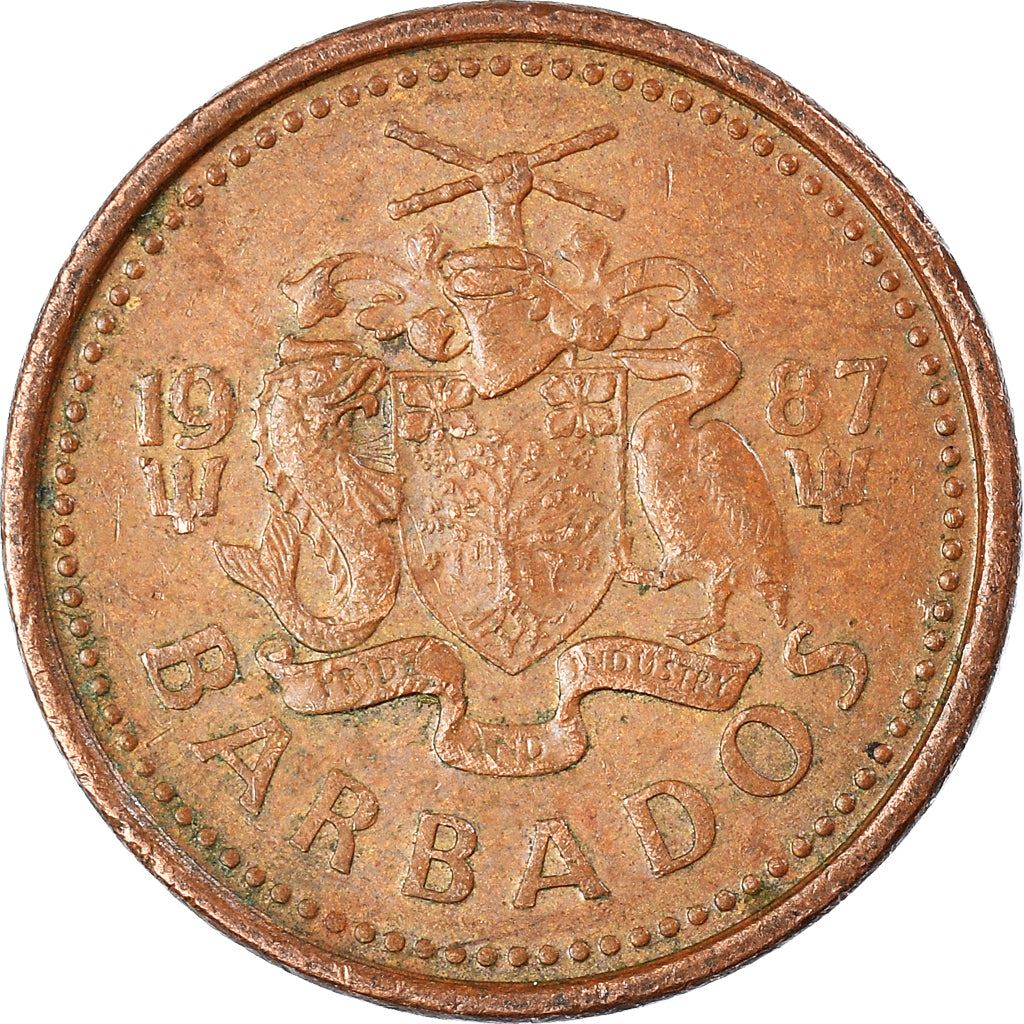 Barbados | 1 Cent Coin | Trident | Km:10A | 1992 - 2007