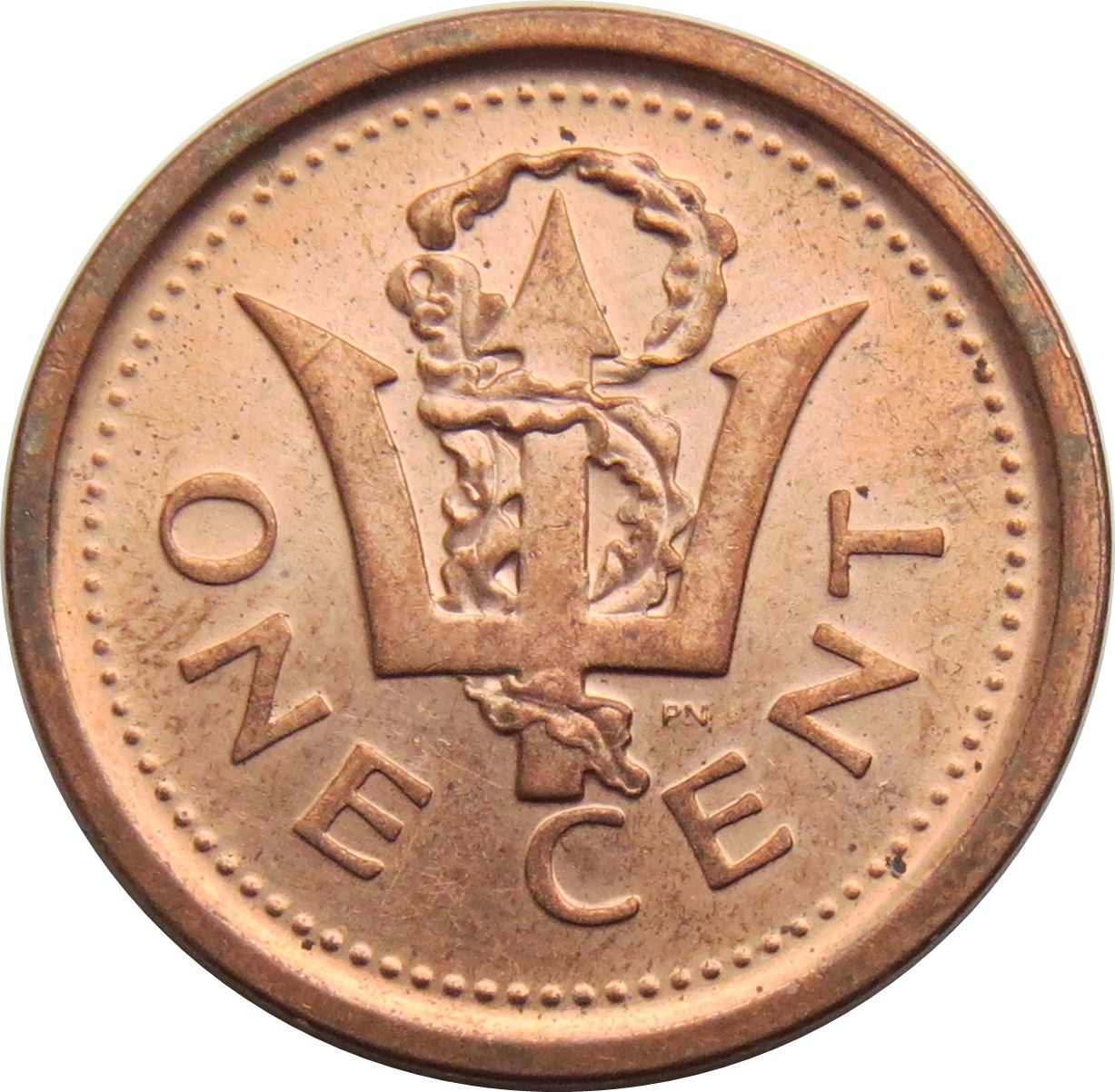 Barbados | 1 Cent Coin | Trident | Km:10B | 2007 - 2012