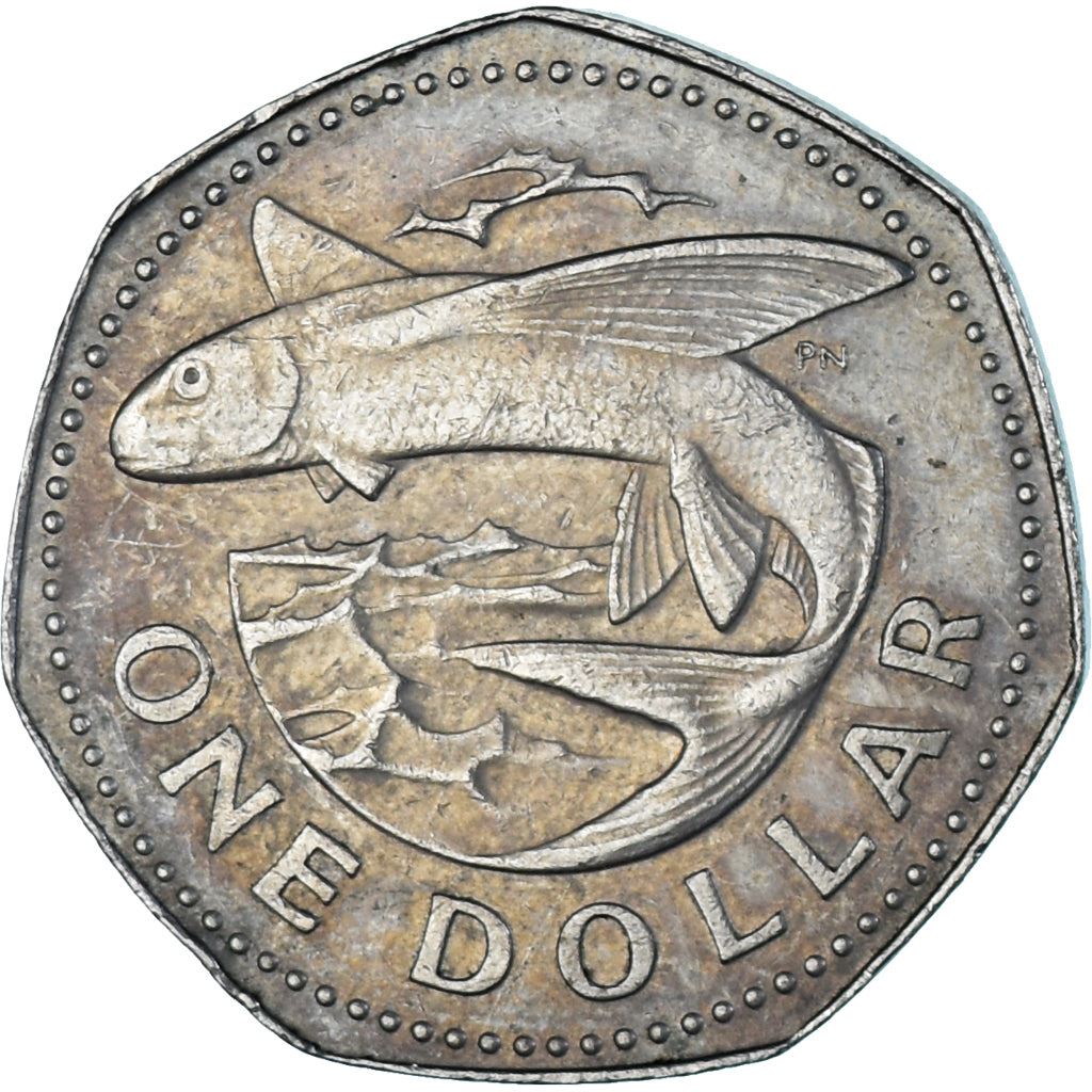 Barbados | 1 Dollar Coin | Flying fish | Km:14.1 | 1973 - 1986