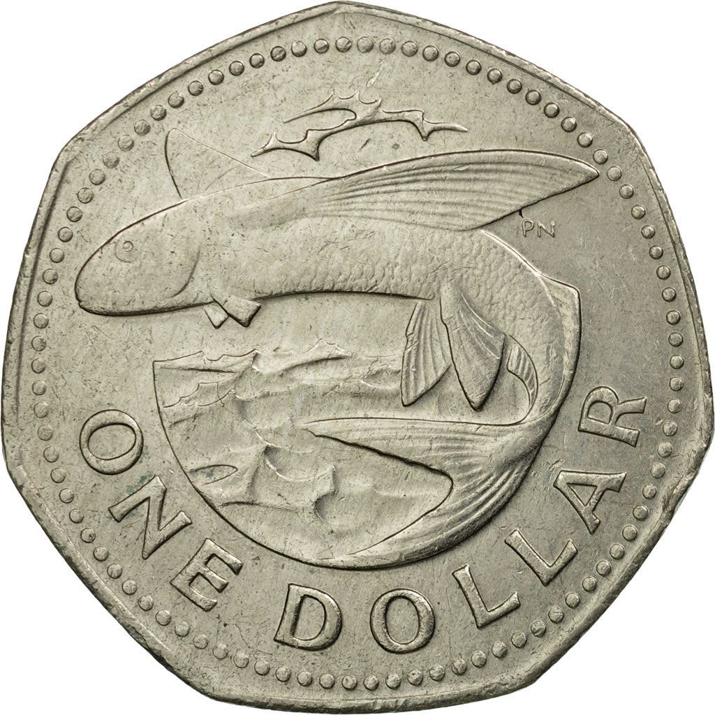 Barbados | 1 Dollar Coin | Flying fish | Km:14.1 | 1973 - 1986