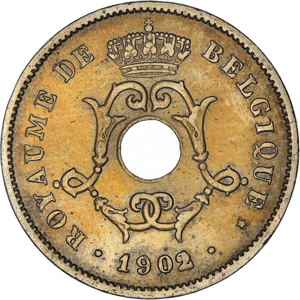 Belgian 10 Centimes Coin | Leopold II Belgique | Olive | Star | KM48 | 1901 - 1903