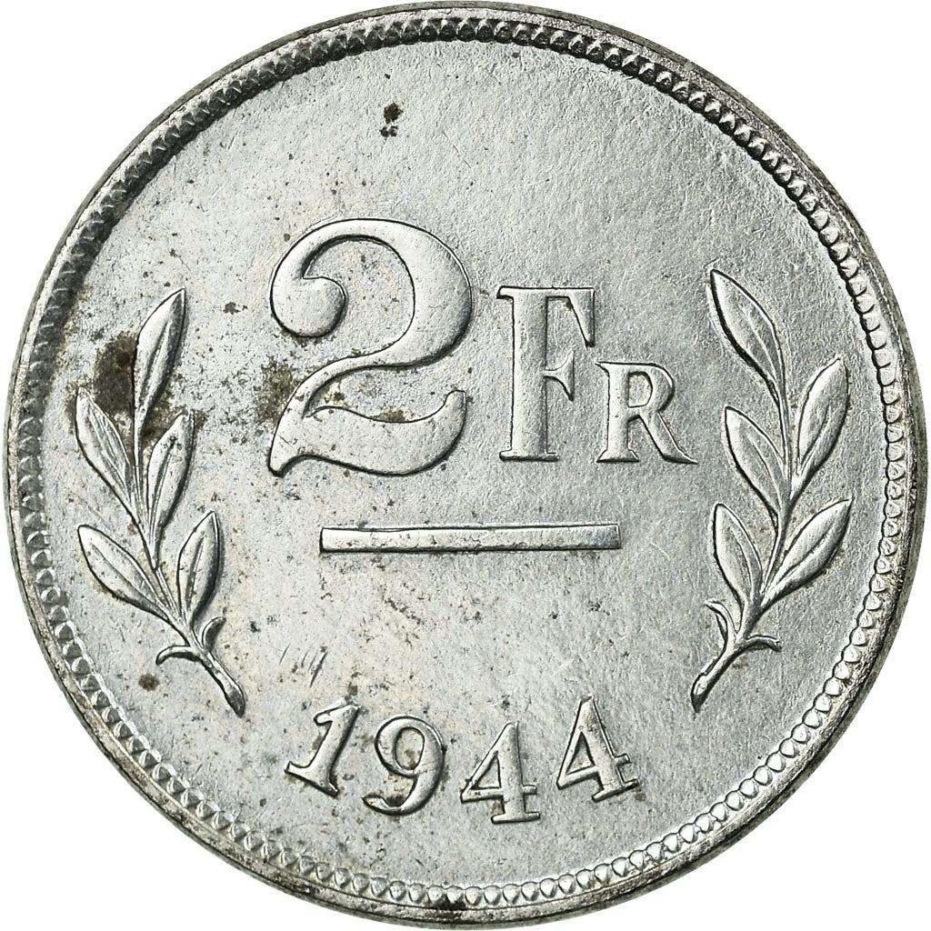 Belgian 2 Francs Allied Occupation Coinage | Olive branch | Star | KM133 | 1944