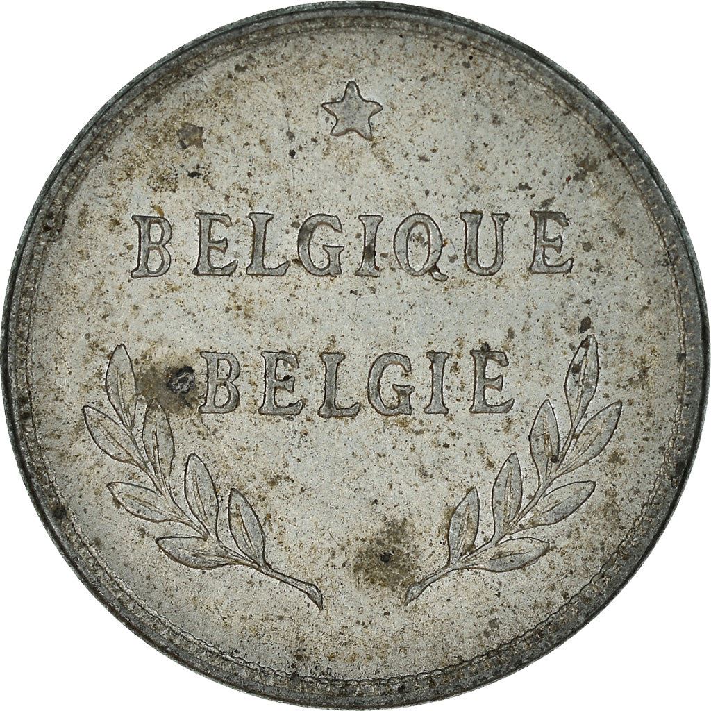 Belgian 2 Francs Allied Occupation Coinage | Olive branch | Star | KM133 | 1944