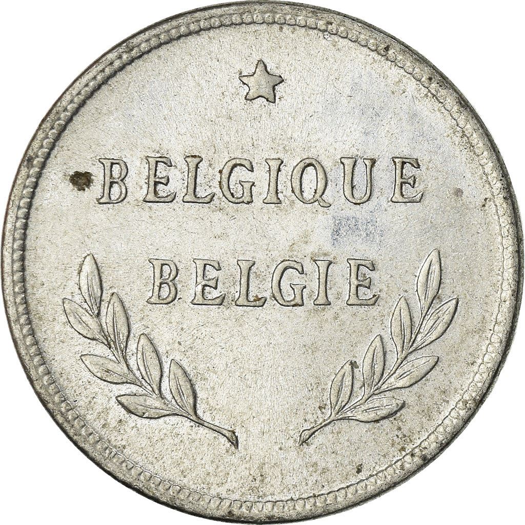 Belgian 2 Francs Allied Occupation Coinage | Olive branch | Star | KM133 | 1944