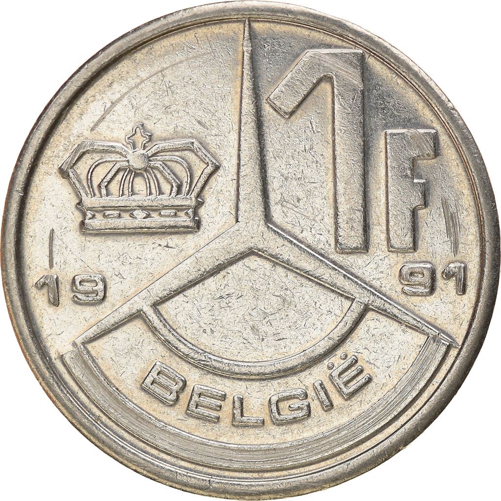 Belgian Coin 1 Franc - Baudouin I België | Star | KM171 | 1989 - 1993