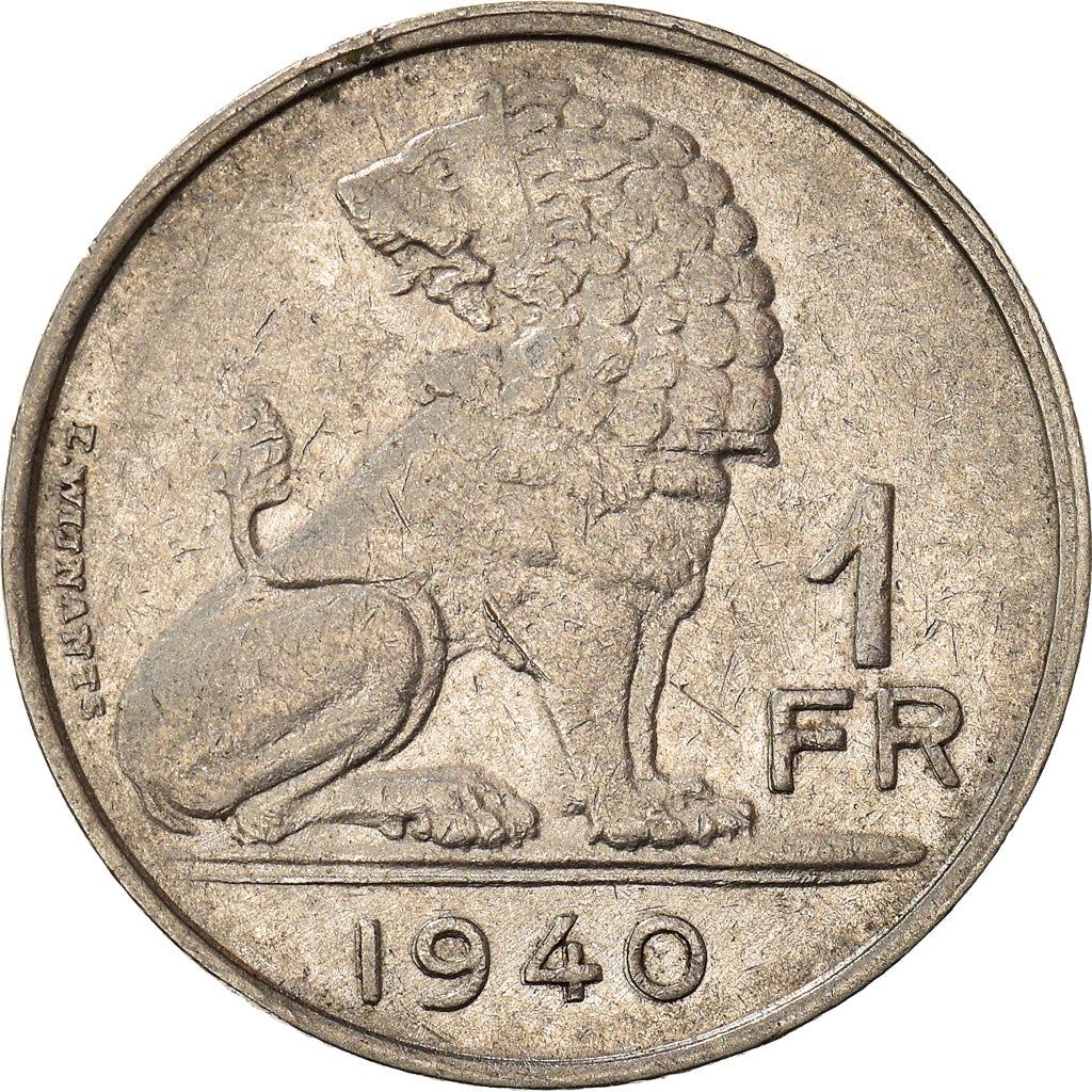 Belgian Coin 1 Franc - Léopold BELGIQUE | West-Flanders | Namur | KM120 | 1939 - 1940