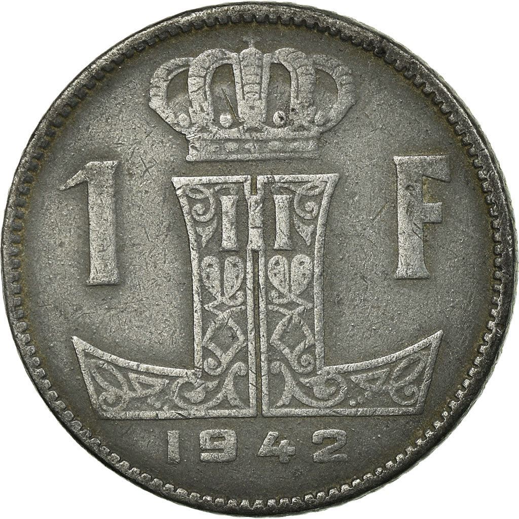 Belgian Coin 1 Franc - Léopold III BELGIQUE | Escutcheon | Lion | KM127 | 1941 - 1947