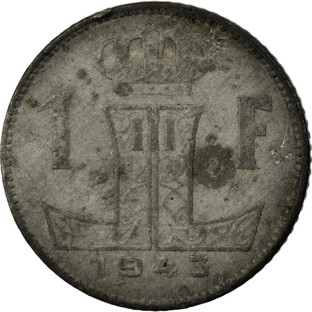 Belgian Coin 1 Franc - Léopold III BELGIQUE | Escutcheon | Lion | KM127 | 1941 - 1947