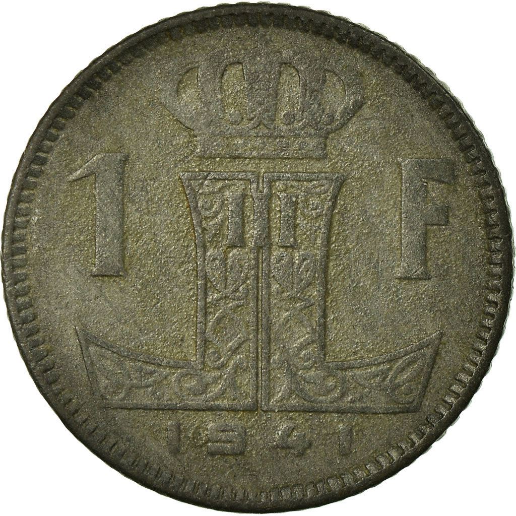 Belgian Coin 1 Franc - Léopold III BELGIQUE | Escutcheon | Lion | KM127 | 1941 - 1947