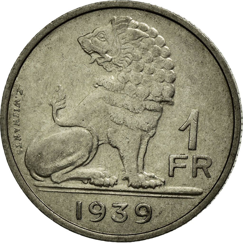 Belgian Coin 1 Franc - Léopold III BELGIQUE | Namur | Limbourg | KM119 | 1939