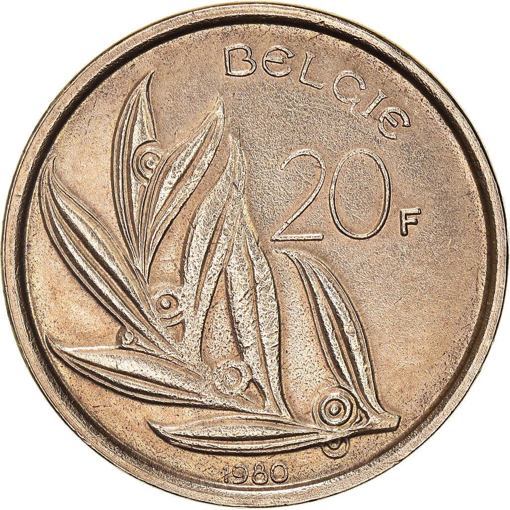 Belgian Coin 20 Francs - Baudouin I België | Scales | Angel | KM160 | 1980 - 1993